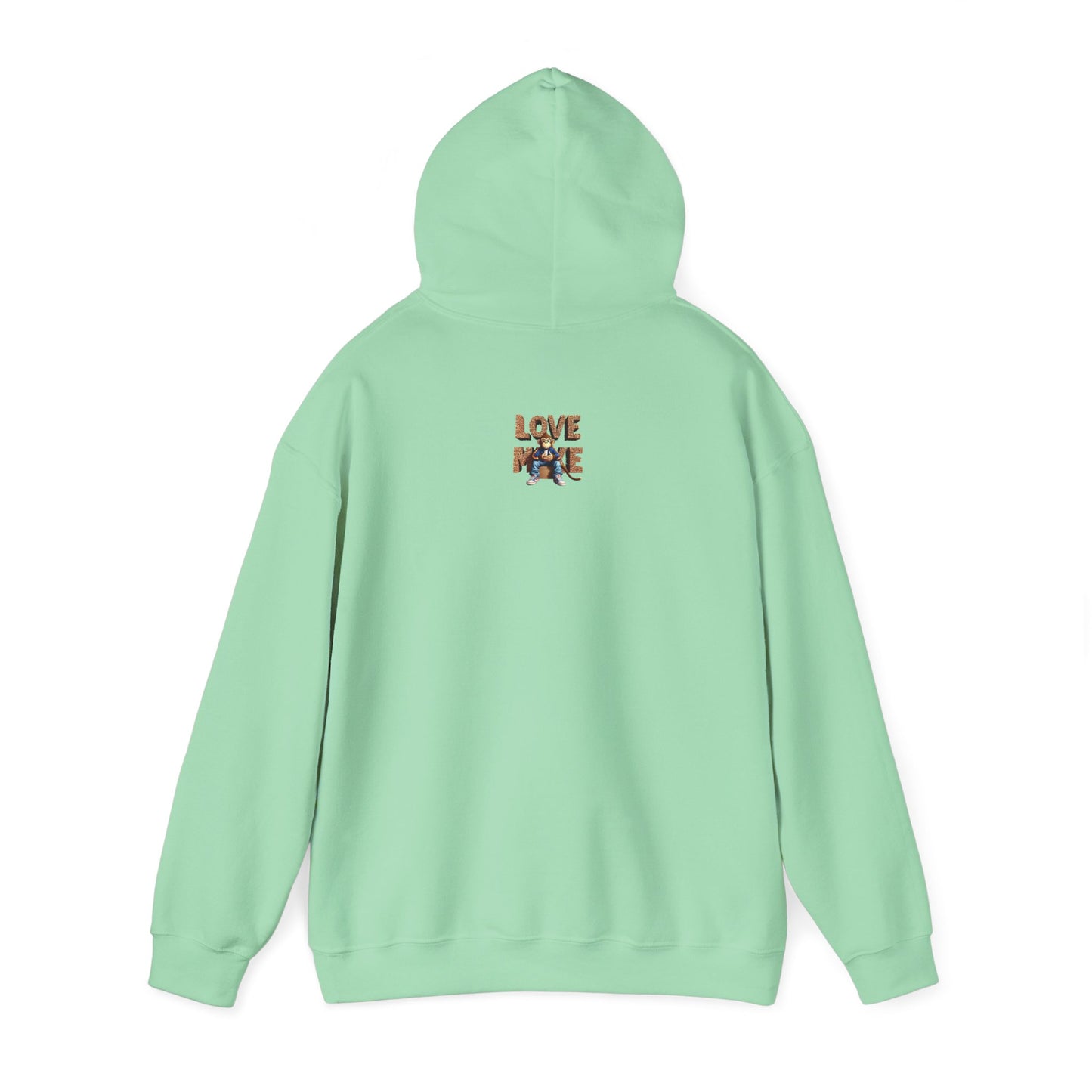Love Monkey 70's Surfer Hoodie, Stylish Surfer Graphic Hoodie, Ideal for Beach Adventures, Unique Gift for Surf Enthusiasts