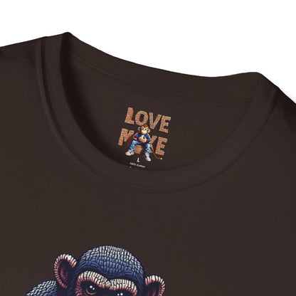 T-shirt - Funky & Stylish Love Monkey Design, Casual Wear for Trendy Fashion Lovers, Perfect Gift for Friends
