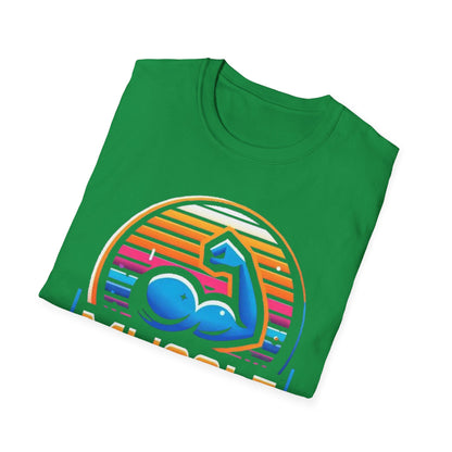 Muscle Beach T-Shirt, Vintage-Inspired Fitness Tee, Perfect for Gym Enthusiasts, Unique Bodybuilding Gift Idea