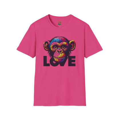 T-Shirt Love Monkey - Cool, Stylish & Trendy Unisex Softstyle Tee for Casual Wear, Perfect Gift for Friends and Family