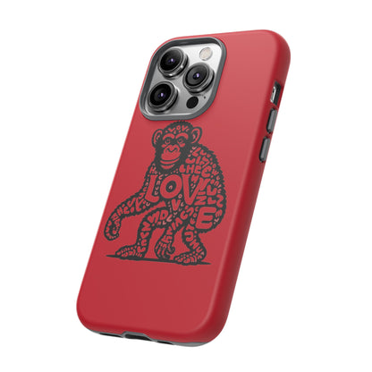 Love Monkey Limited Edition iPhone Tough Case, Fun & Sturdy Protection, Original Design for You, Your Best Friend, Just Because Gift