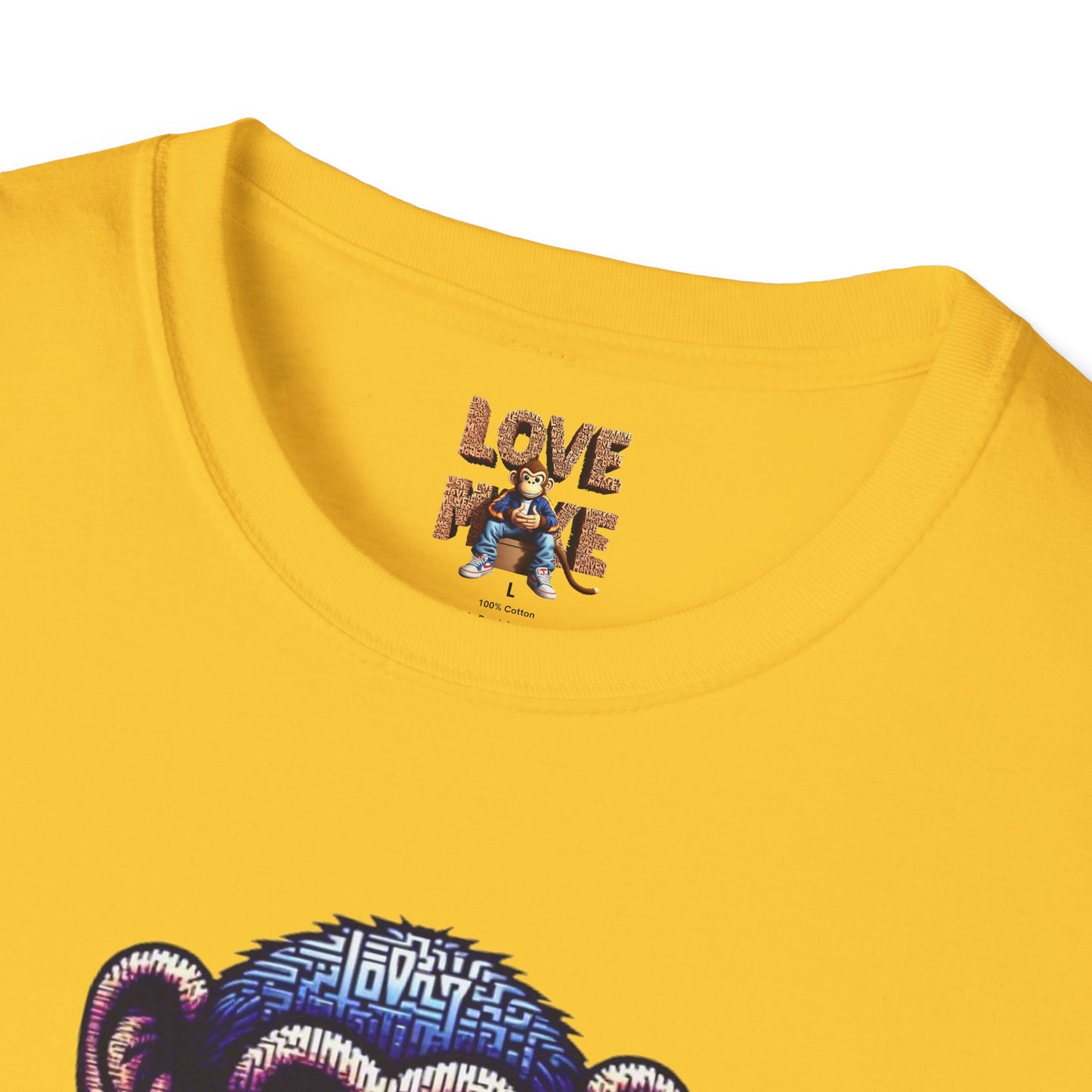 Love Monkey T-Shirt - Unique Designer Graphic Tee, Perfect Casual Wear, Ideal Designer Wear Gift
