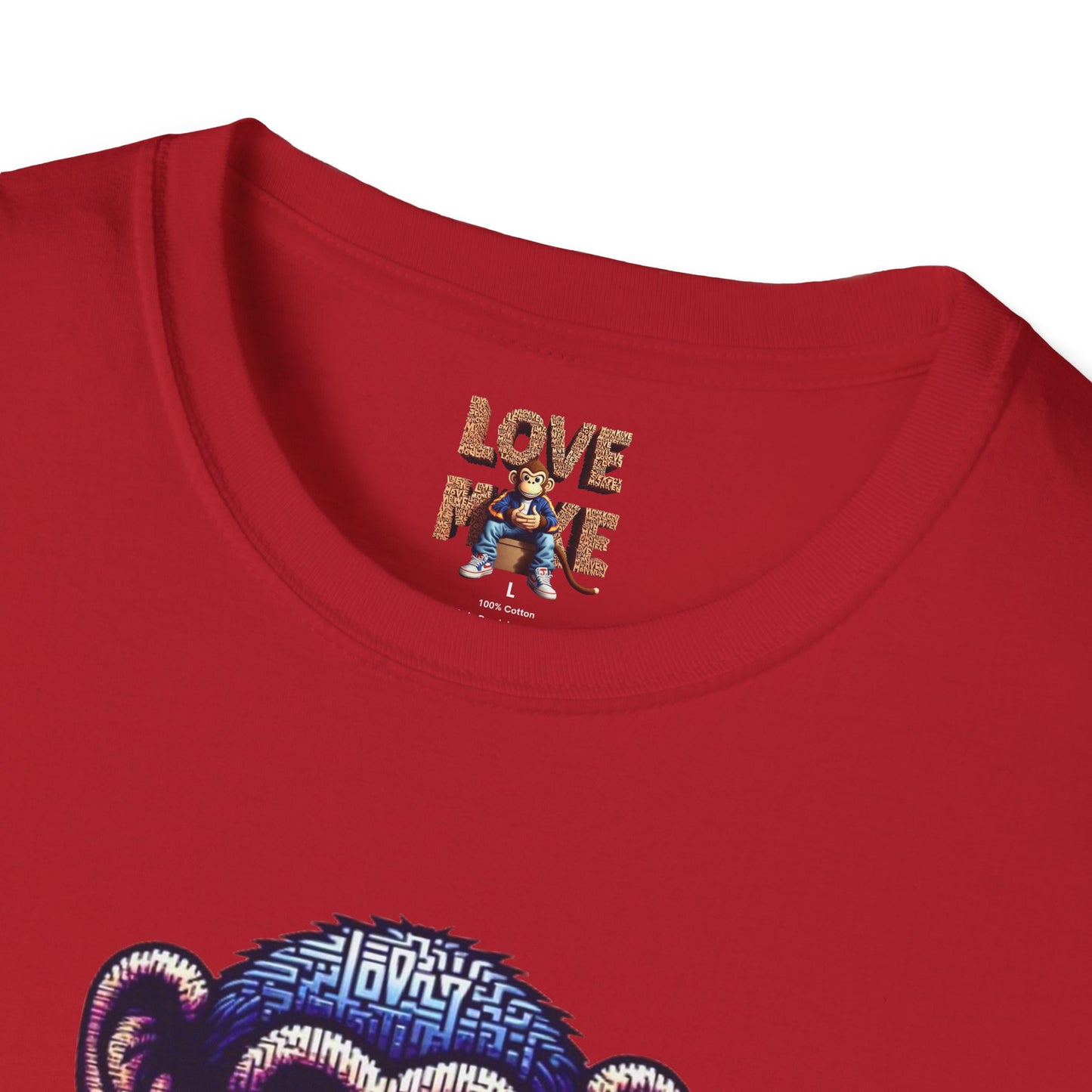 Love Monkey T-Shirt - Unique Designer Graphic Tee, Perfect Casual Wear, Ideal Designer Wear Gift