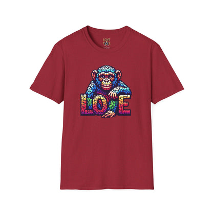 Love Monkey T-Shirt - Unisex Softstyle Tee - Playful Everyday Wear - Great Gift for Him & Her