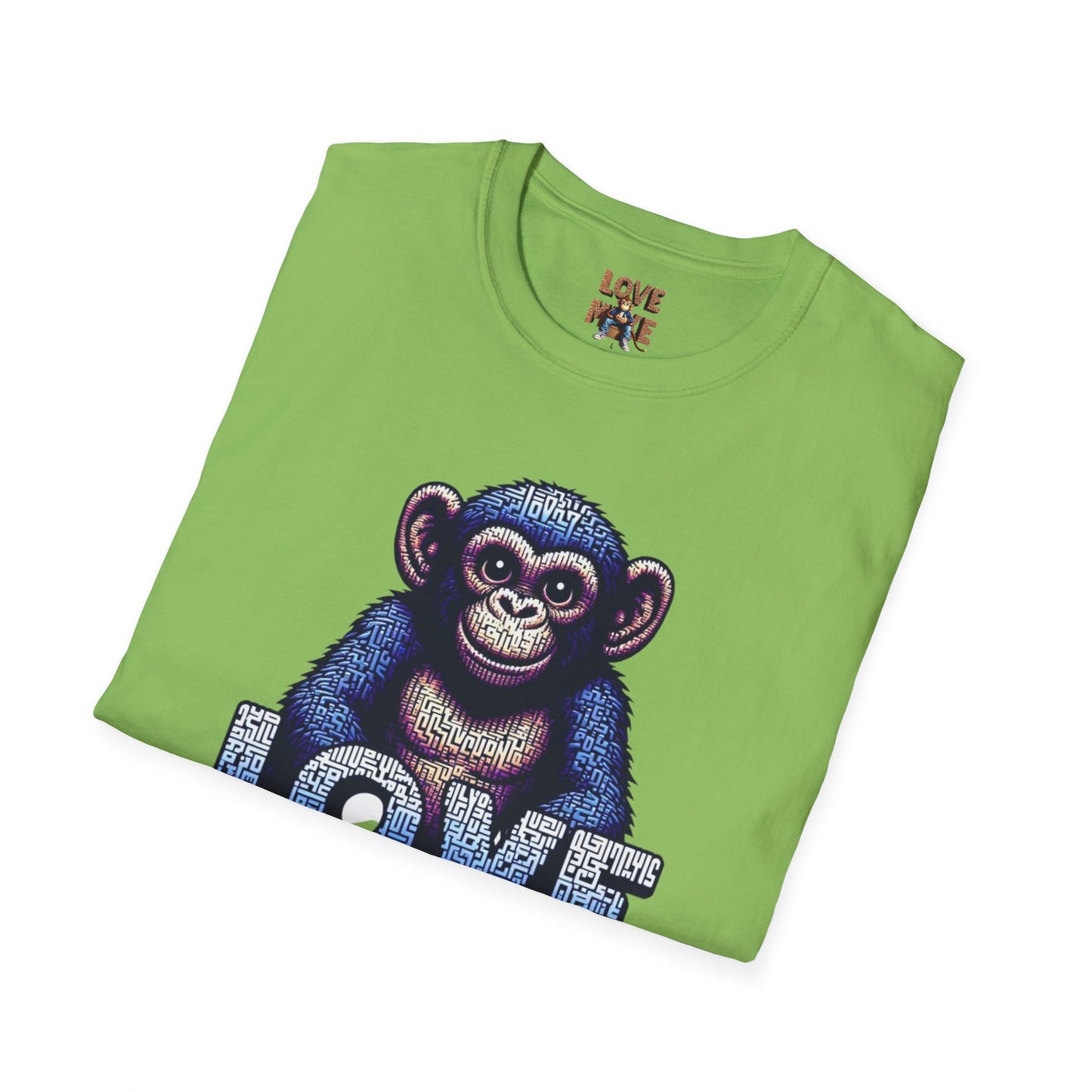 Love Monkey T-Shirt - Unique Designer Graphic Tee, Perfect Casual Wear, Ideal Designer Wear Gift