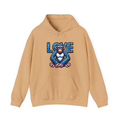 Designer Love Monkey Hoodie - Cool Graphic Animal Top, Ideal for Casual Outfits, Designer Hoodie