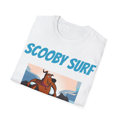 Surfing T-Shirt Scooby Surf - Unisex Softstyle Tee, Perfect for Beach Lovers & Water Sports Enthusiasts, Great Gift Idea