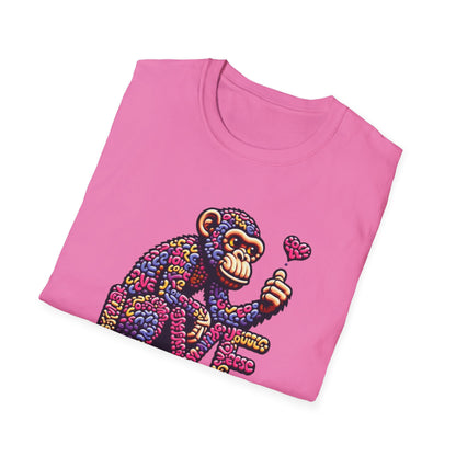 T-Shirt Love Monkey - Cool & Stylish Unisex Softstyle Tee for Casual Wear, Perfect Gift for Friends and Family