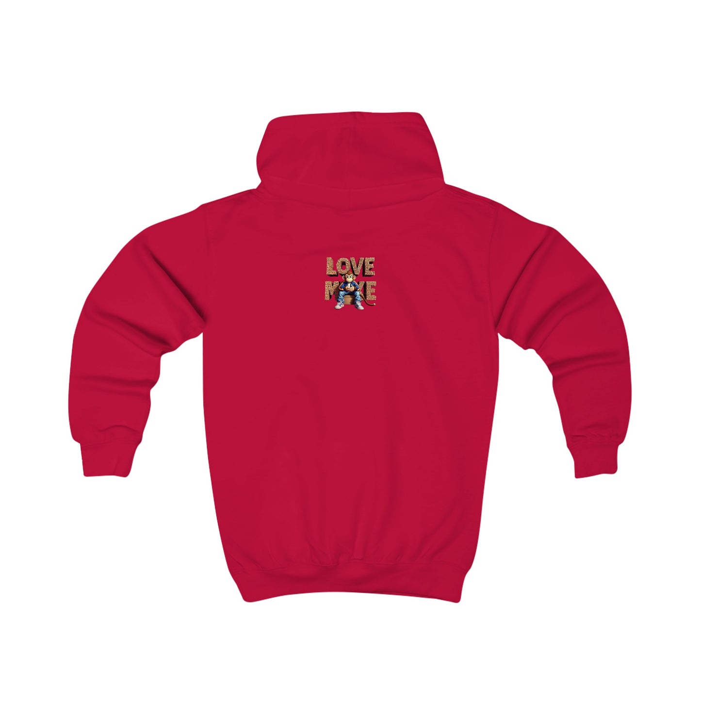 Kids Hoodie Love Monkey Design - Cozy & Fun Outerwear for Playtime - Perfect Birthday or Holiday Gift