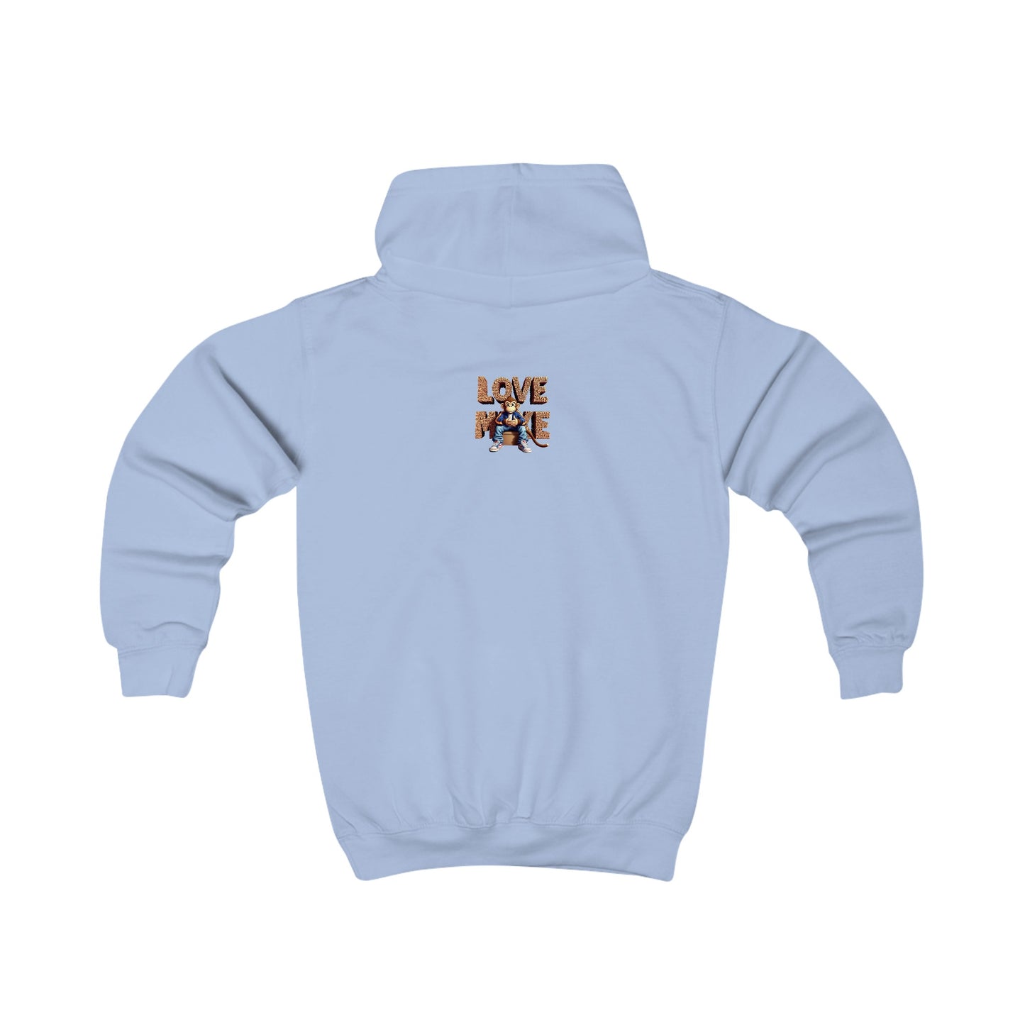 Kids Hoodie Love Monkey Design - Cozy & Fun Outerwear for Playtime - Perfect Birthday or Holiday Gift