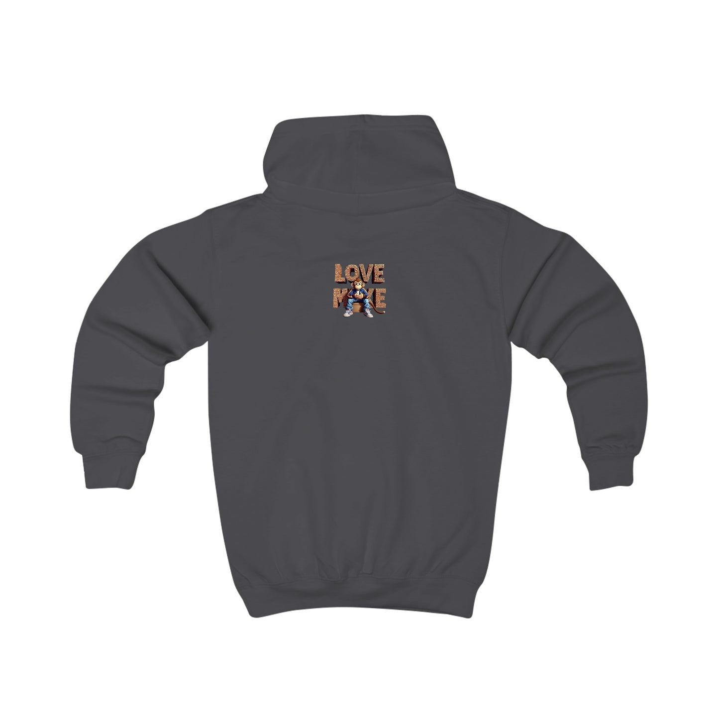 Kids Hoodie Love Monkey Design - Cozy & Fun Outerwear for Playtime - Perfect Birthday or Holiday Gift