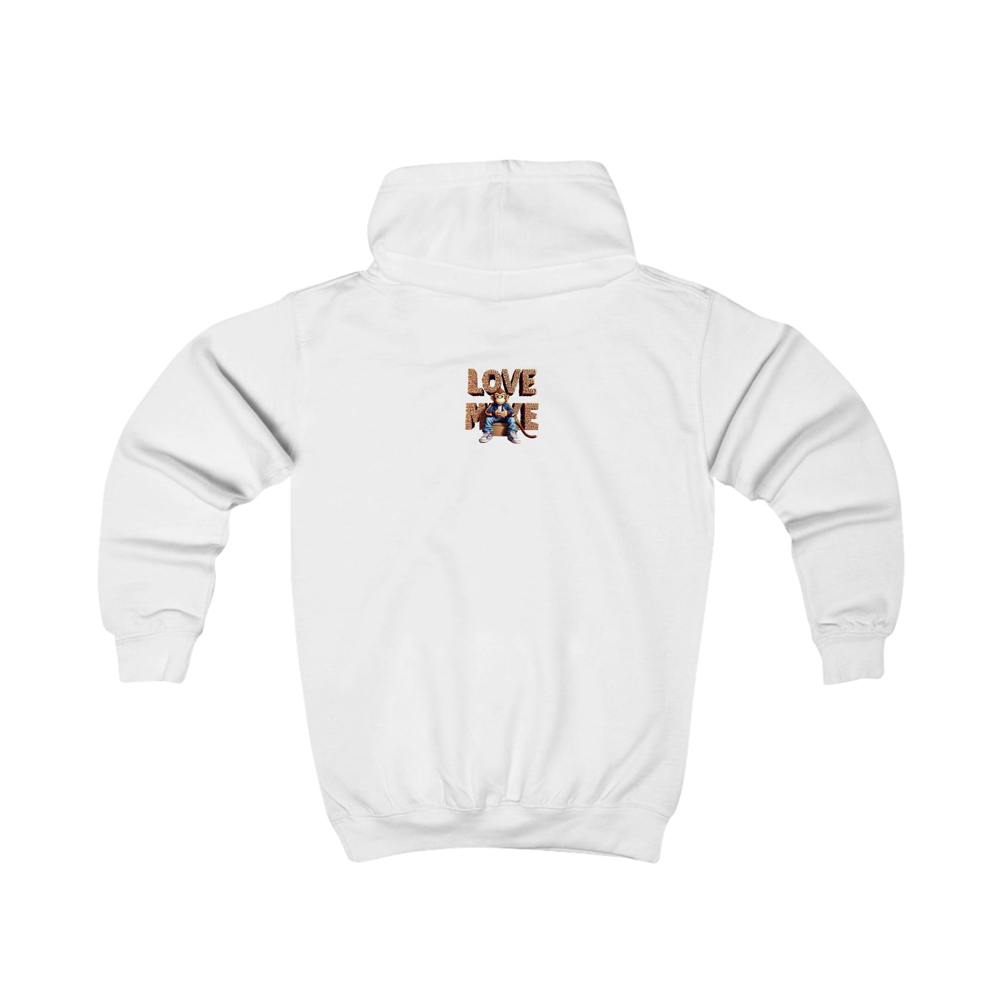Kids Hoodie Love Monkey Design - Cozy & Fun Outerwear for Playtime - Perfect Birthday or Holiday Gift