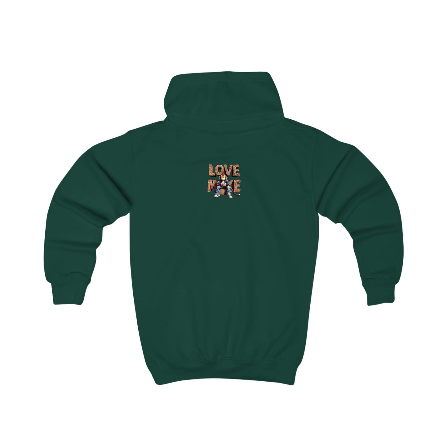 Kids Hoodie Love Monkey Design - Cozy & Fun Outerwear for Playtime - Perfect Birthday or Holiday Gift
