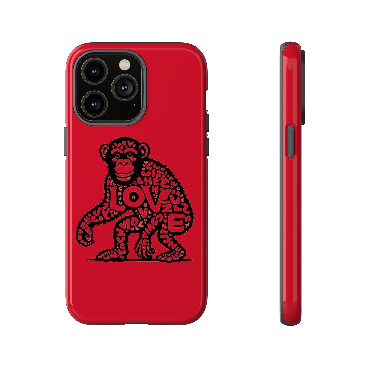 Love Monkey Limited Edition iPhone Tough Case, Fun & Sturdy Protection, Original Design for You, Your Best Friend, Just Because Gift