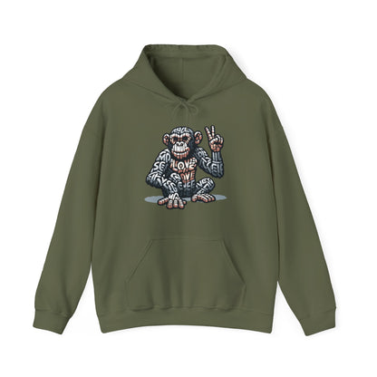 Designer Love Monkey Hoodie - Cool Graphic Animal Top, Ideal for Casual Outfits, Designer Hoodie