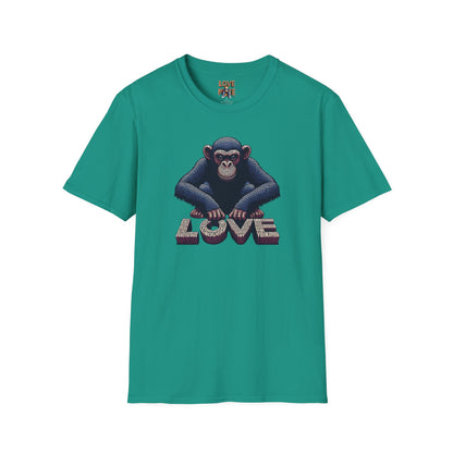 T-shirt - Funky & Stylish Love Monkey Design, Casual Wear for Trendy Fashion Lovers, Perfect Gift for Friends