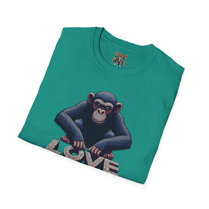 T-shirt - Funky & Stylish Love Monkey Design, Casual Wear for Trendy Fashion Lovers, Perfect Gift for Friends