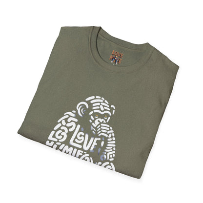 Designer Love Monkey T-Shirt - Fun Graphic Animal Top, Ideal for Casual Outfits, Designer Shirt