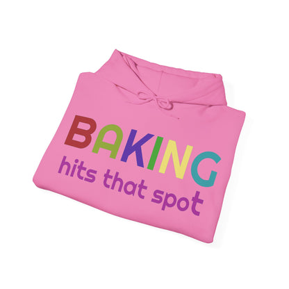 Hooded Sweatshirt for Bakers - Unisex Heavy Blend™ Baking Hits That Spot Design, Cozy Gift for Cooking Lovers