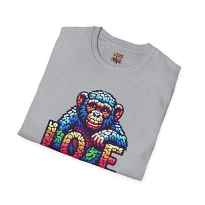 Love Monkey T-Shirt - Unisex Softstyle Tee - Playful Everyday Wear - Great Gift for Him & Her