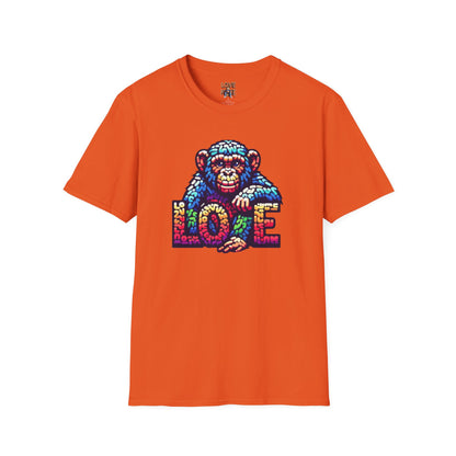 Love Monkey T-Shirt - Unisex Softstyle Tee - Playful Everyday Wear - Great Gift for Him & Her