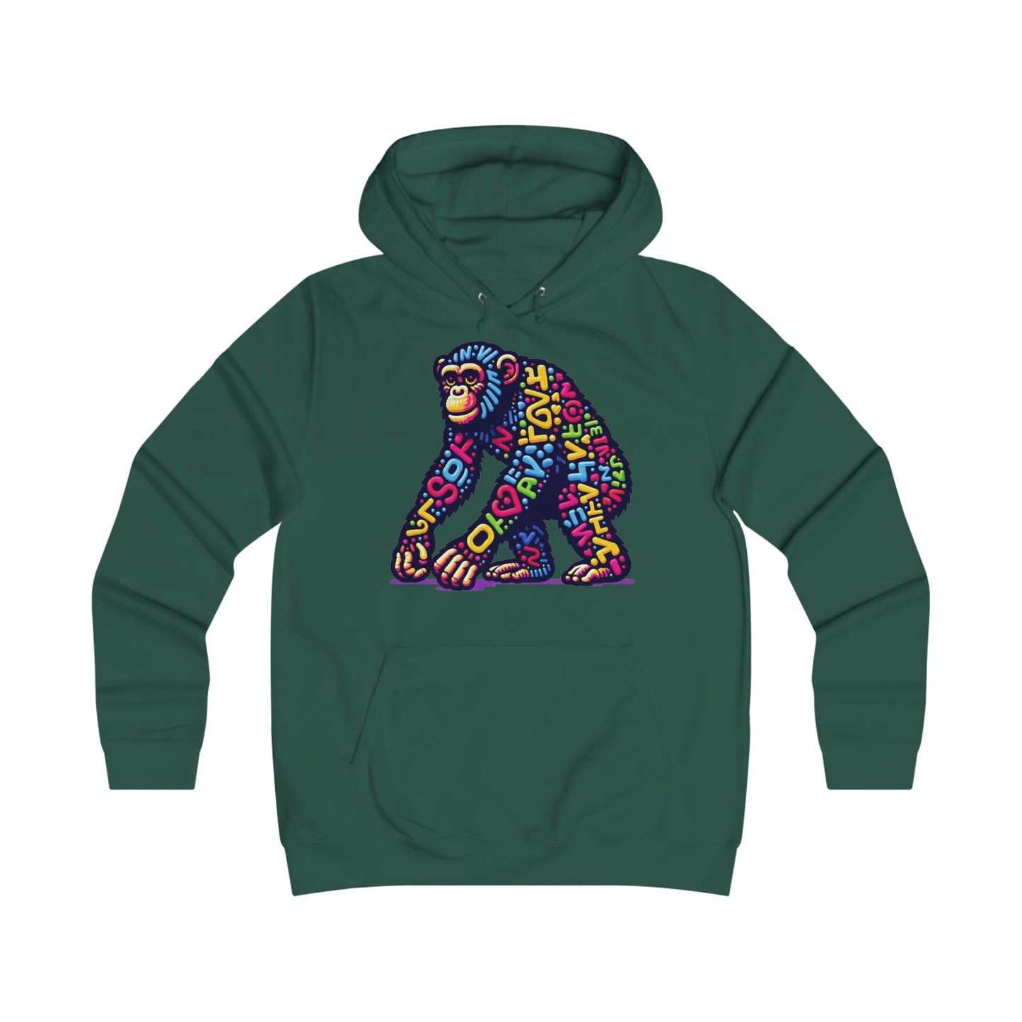 Hoodie with Love Monkey Design, Unisex Premium Crewneck, Stylish & Comfortable Outfit, Great Gift for Friends or Loved Ones
