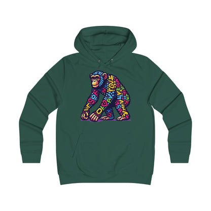 Hoodie with Love Monkey Design, Unisex Premium Crewneck, Stylish & Comfortable Outfit, Great Gift for Friends or Loved Ones