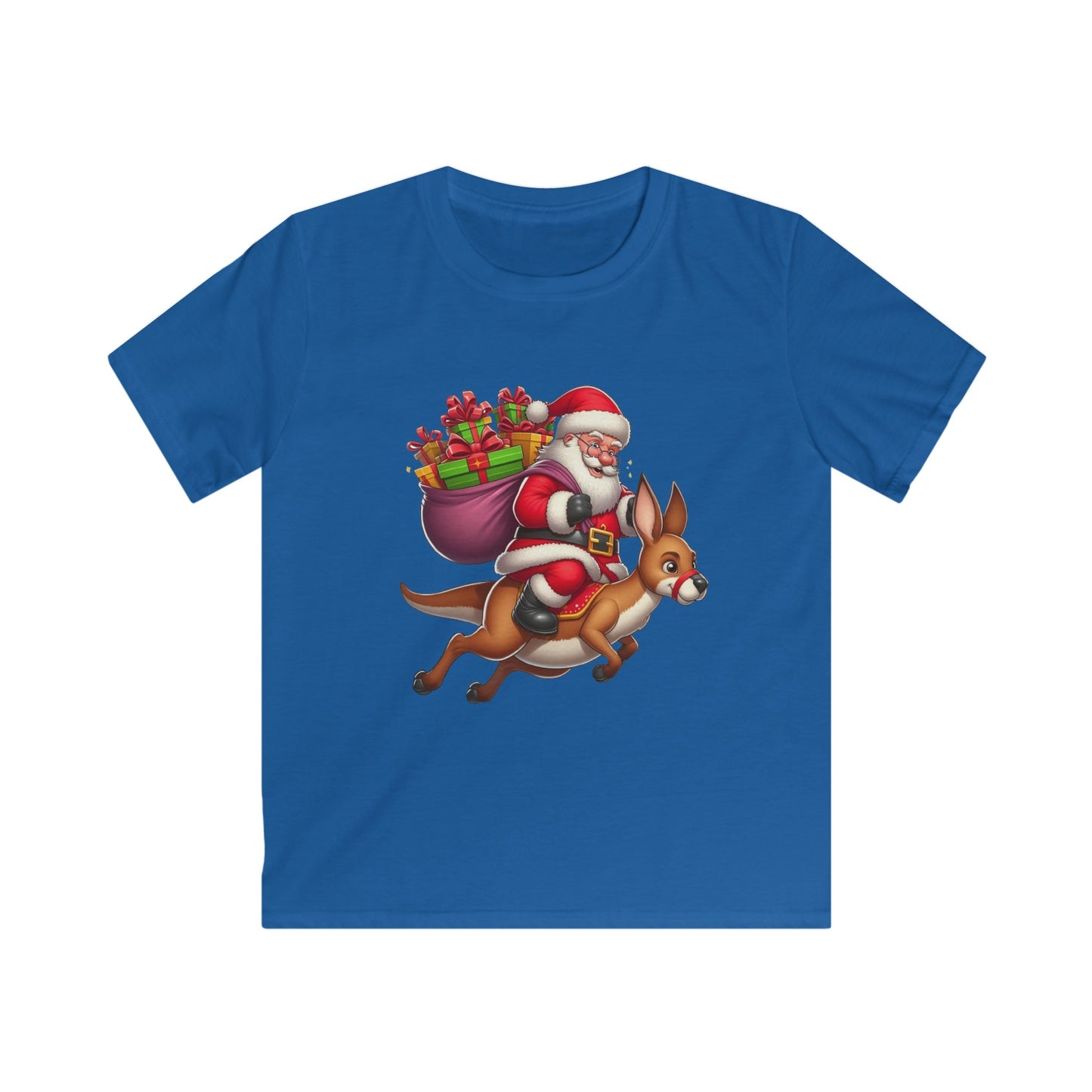 T Shirt - Quirky Santa Kangaroo Design, Comfy Xmas Tee, Seasonal Celebration Apparel, Great Present