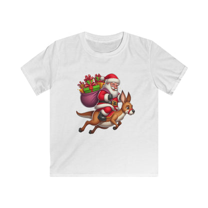 T Shirt - Quirky Santa Kangaroo Design, Comfy Xmas Tee, Seasonal Celebration Apparel, Great Present