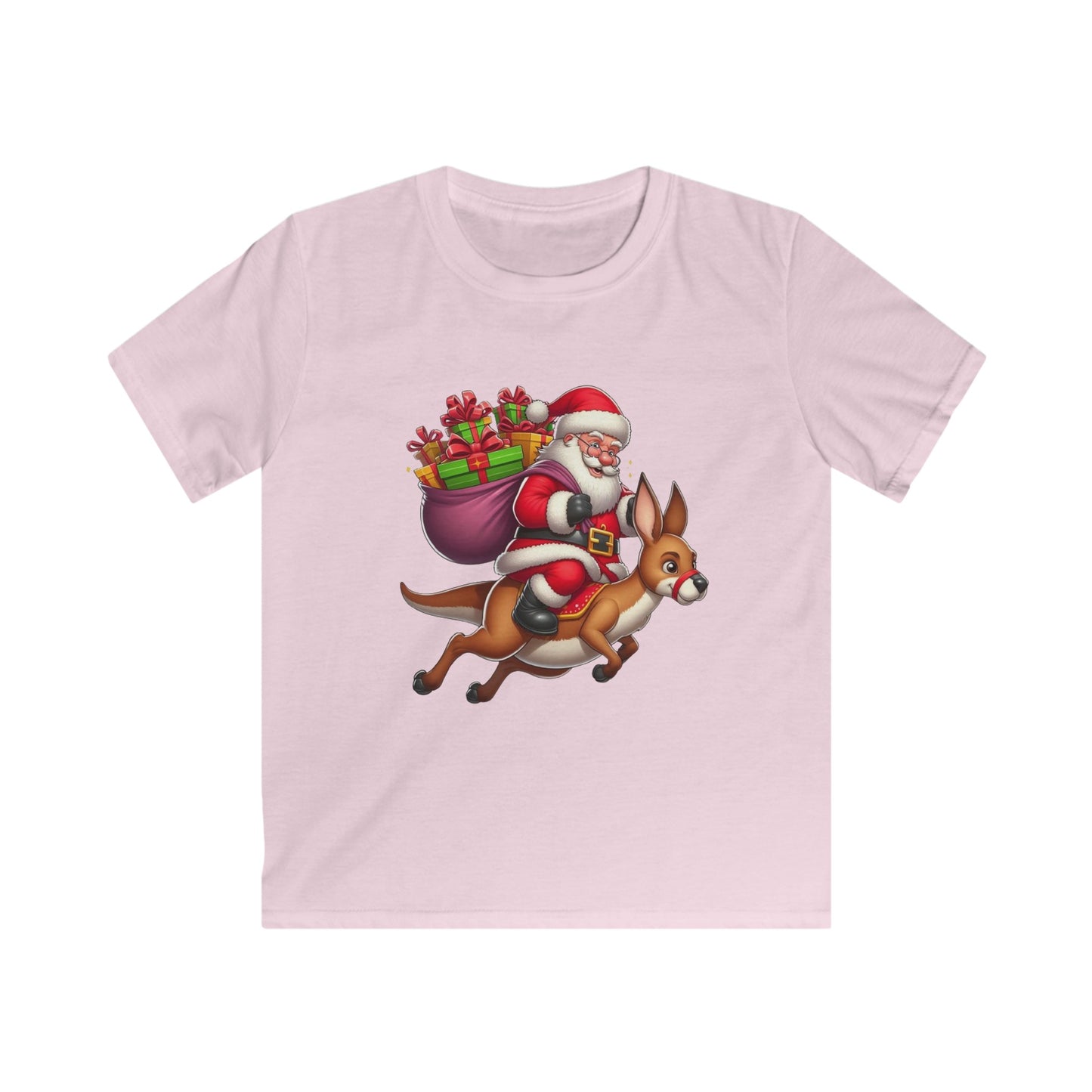 T Shirt - Quirky Santa Kangaroo Design, Comfy Xmas Tee, Seasonal Celebration Apparel, Great Present