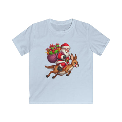 T Shirt - Quirky Santa Kangaroo Design, Comfy Xmas Tee, Seasonal Celebration Apparel, Great Present