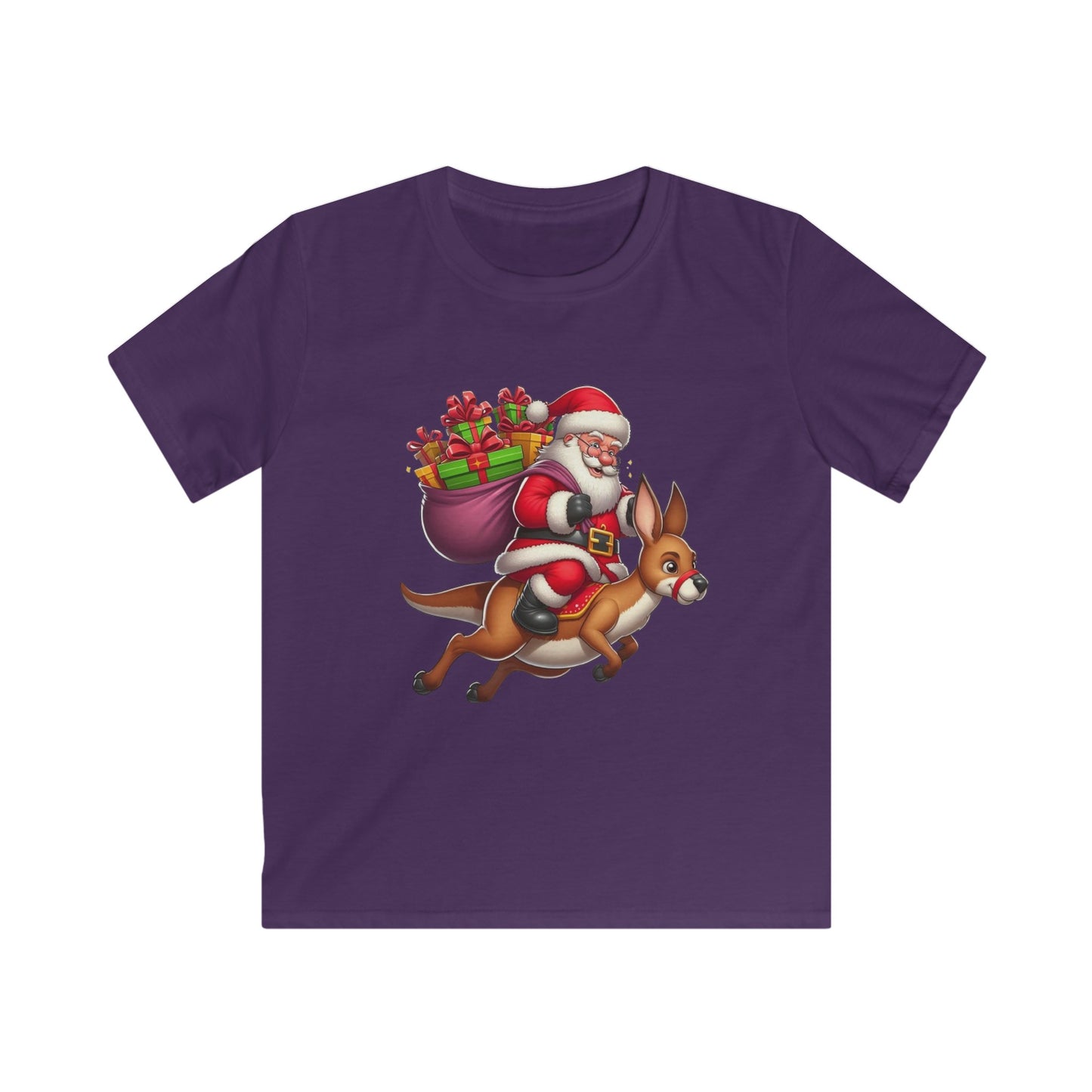 T Shirt - Quirky Santa Kangaroo Design, Comfy Xmas Tee, Seasonal Celebration Apparel, Great Present