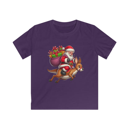 T Shirt - Quirky Santa Kangaroo Design, Comfy Xmas Tee, Seasonal Celebration Apparel, Great Present
