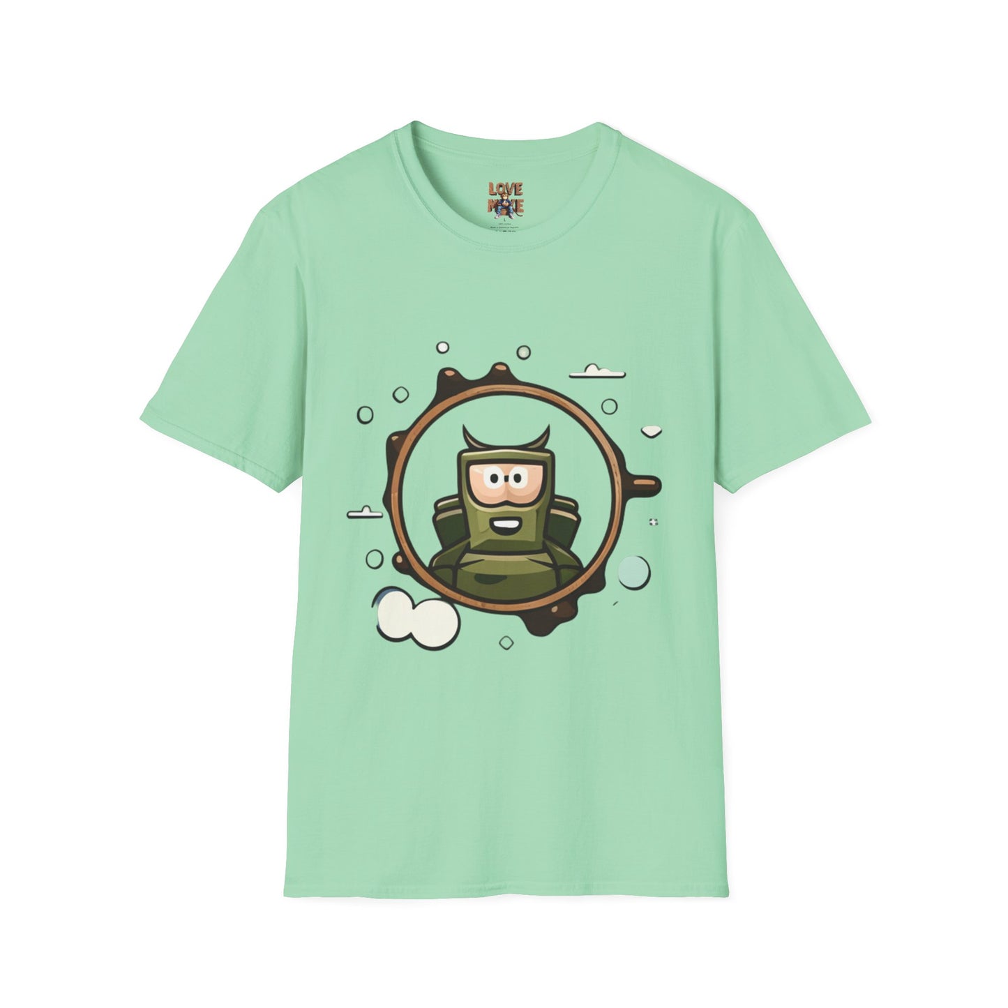 Helmet Explorer Guy Tee - Cool Graphic T-Shirt for Men, Casual Exploration Wear, Great Gift for Travel Enthusiasts