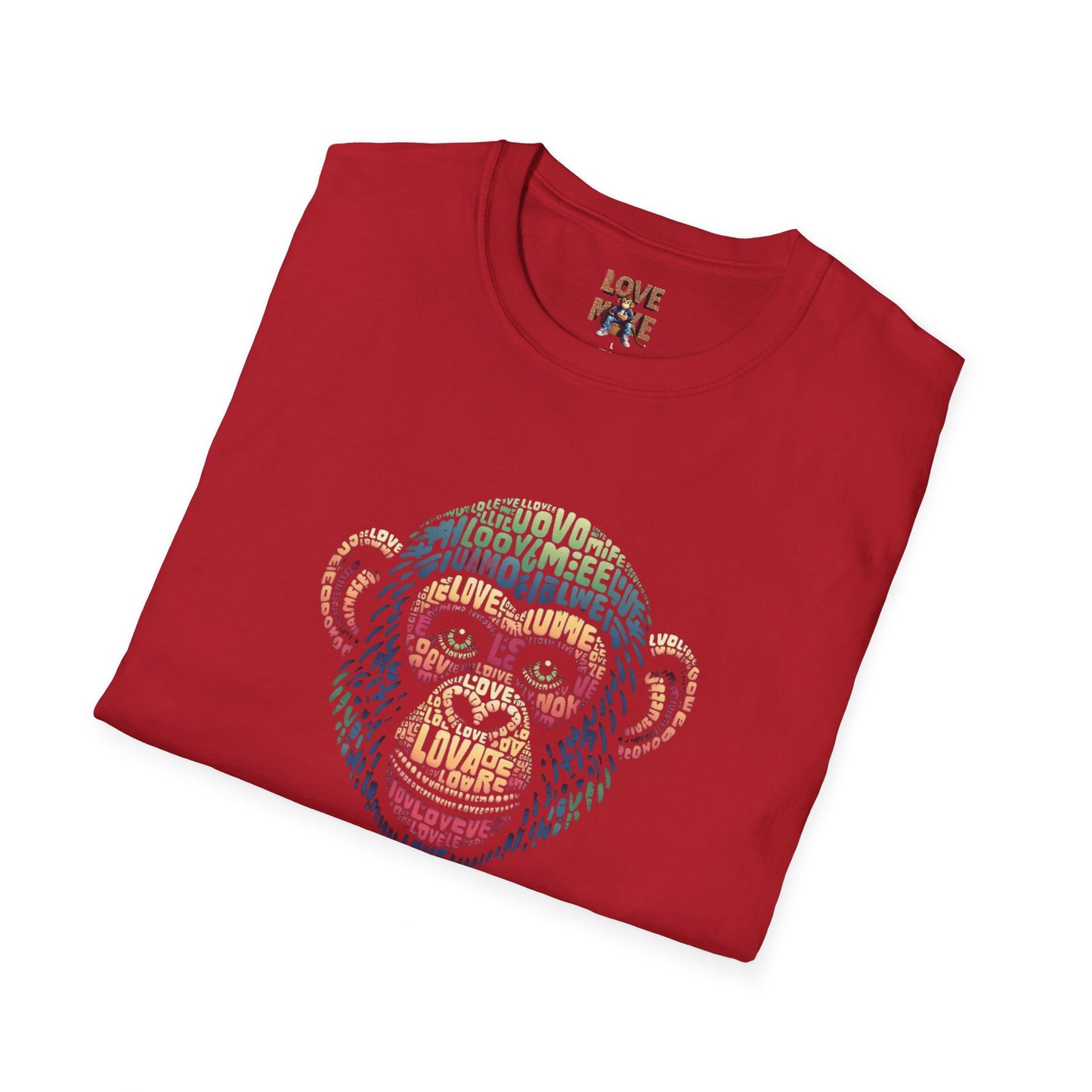 Love Monkey T-Shirt - Unique Designer Graphic Tee, Perfect Casual Wear, Ideal Designer Wear Gift