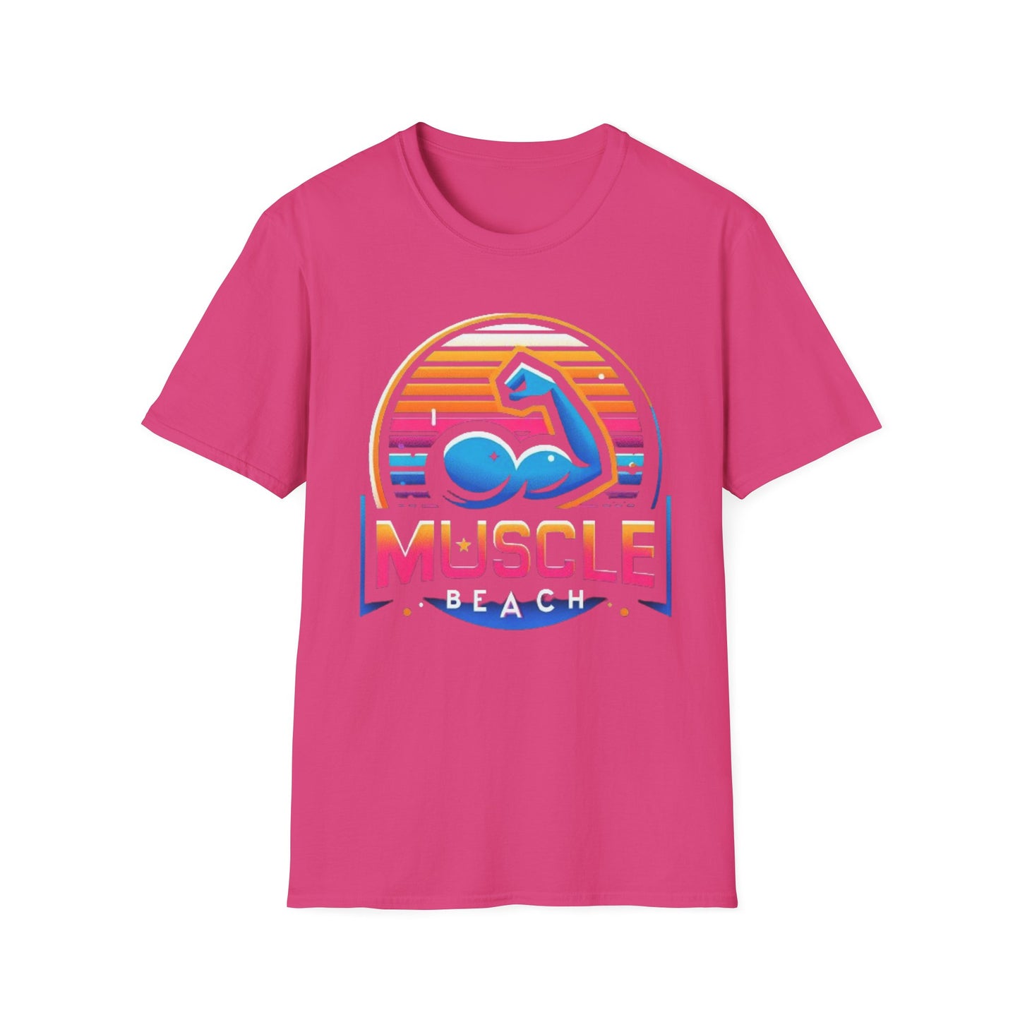 Muscle Beach T-Shirt, Vintage-Inspired Fitness Tee, Perfect for Gym Enthusiasts, Unique Bodybuilding Gift Idea