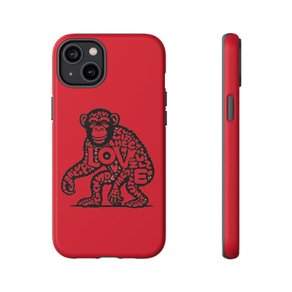 Love Monkey Limited Edition iPhone Tough Case, Fun & Sturdy Protection, Original Design for You, Your Best Friend, Just Because Gift