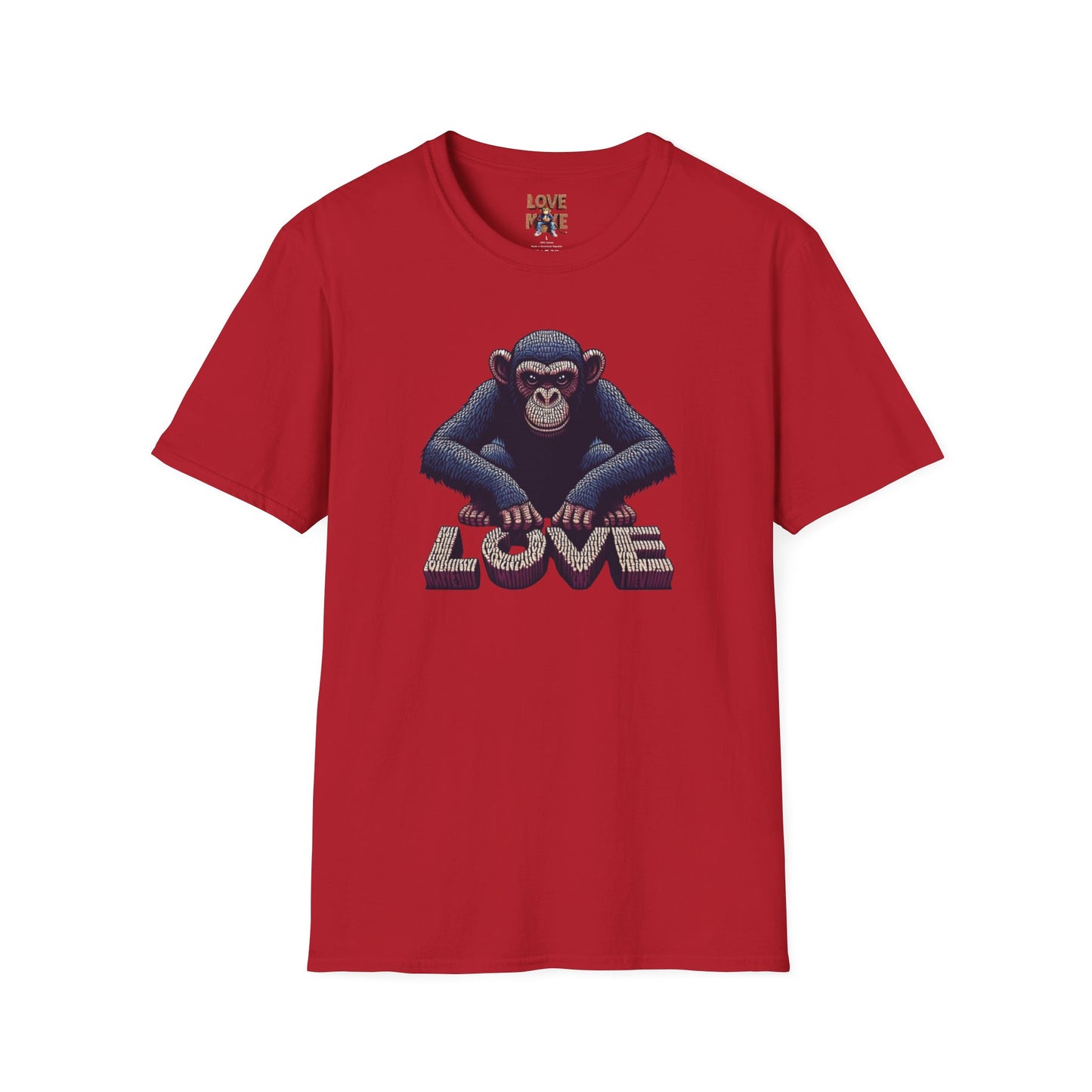 T-shirt - Funky & Stylish Love Monkey Design, Casual Wear for Trendy Fashion Lovers, Perfect Gift for Friends