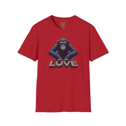 T-shirt - Funky & Stylish Love Monkey Design, Casual Wear for Trendy Fashion Lovers, Perfect Gift for Friends