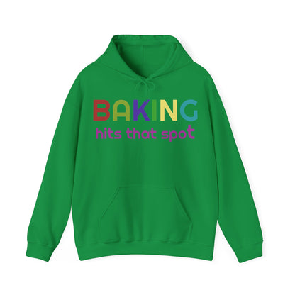 Hooded Sweatshirt for Bakers - Unisex Heavy Blend™ Baking Hits That Spot Design, Cozy Gift for Cooking Lovers