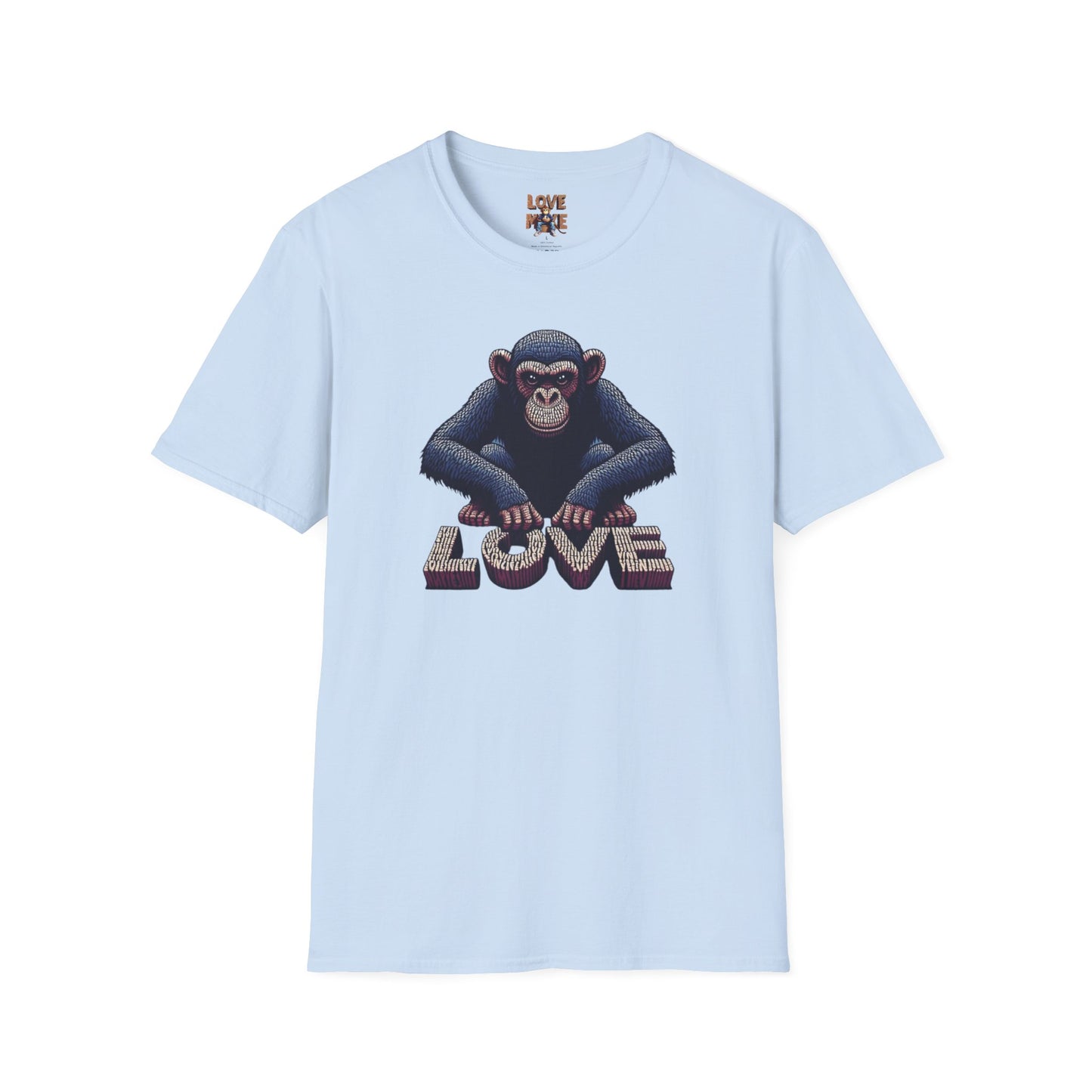 T-shirt - Funky & Stylish Love Monkey Design, Casual Wear for Trendy Fashion Lovers, Perfect Gift for Friends