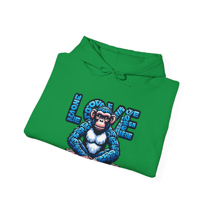 Designer Love Monkey Hoodie - Cool Graphic Animal Top, Ideal for Casual Outfits, Designer Hoodie