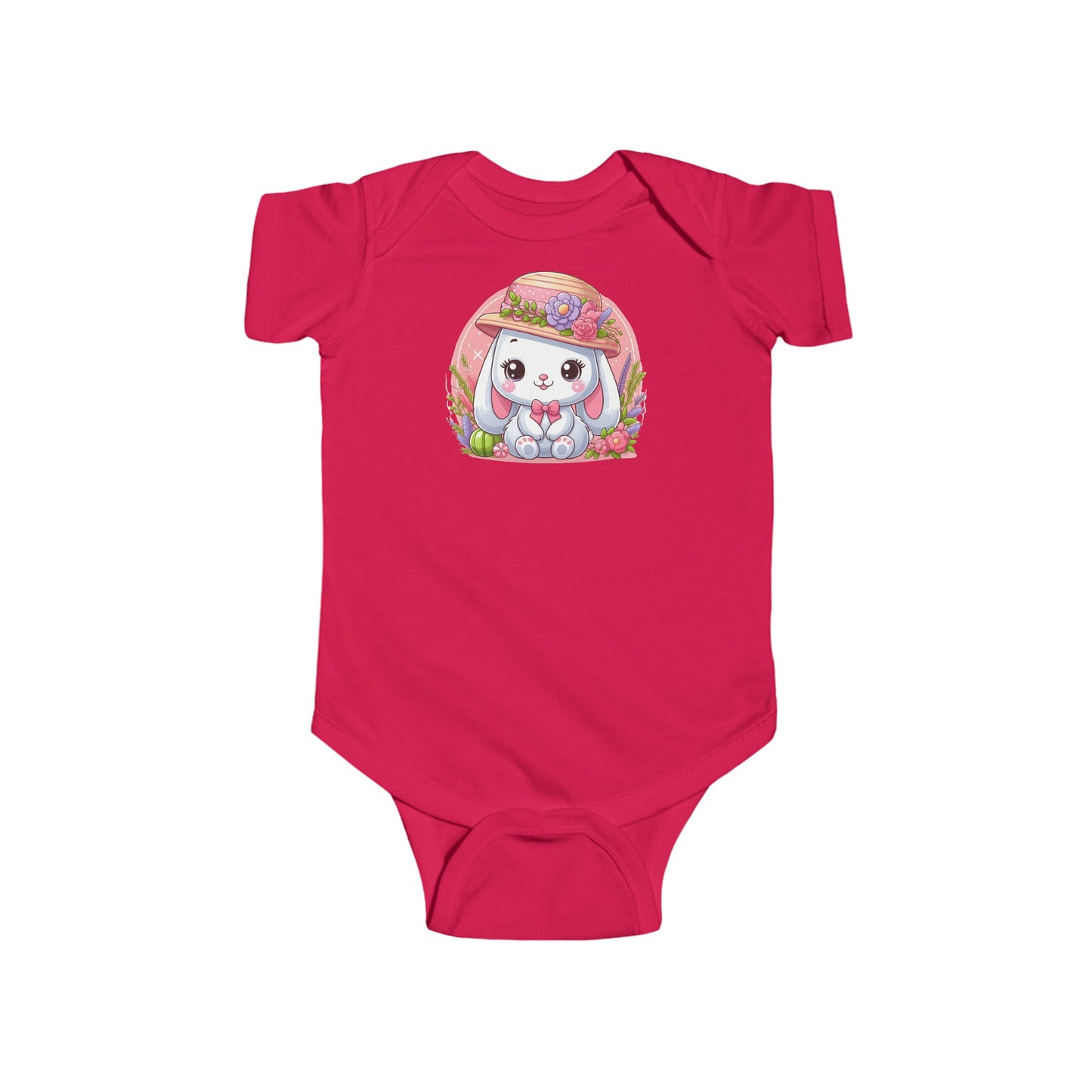 Cute Rabbit Romper - Soft Infant Fine Jersey Bodysuit, Ideal for Playtime & Newborn Present
