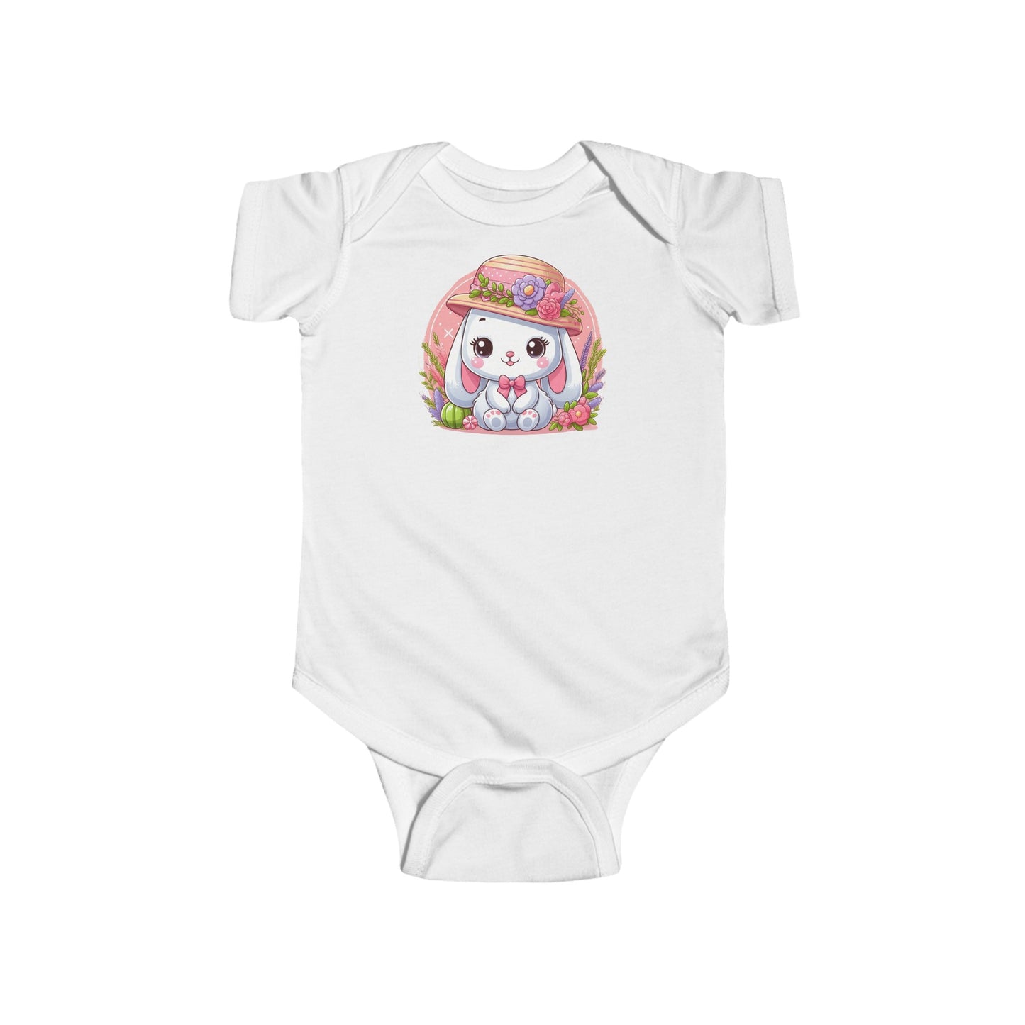 Cute Rabbit Romper - Soft Infant Fine Jersey Bodysuit, Ideal for Playtime & Newborn Present