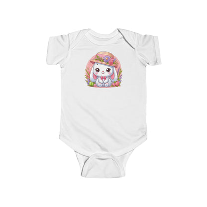 Cute Rabbit Romper - Soft Infant Fine Jersey Bodysuit, Ideal for Playtime & Newborn Present