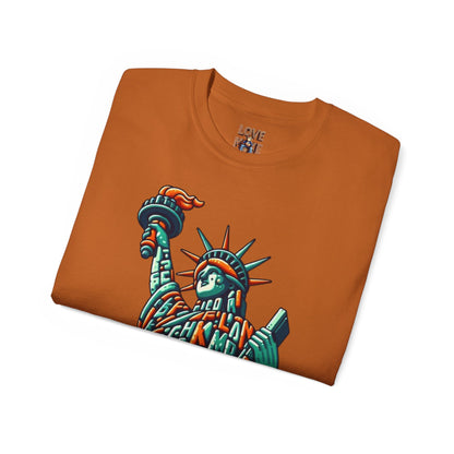 Retro 1970s Statue of Liberty Tee - Unisex Casual Wear T-Shirt - Iconic American Landmark Gift for All Ages