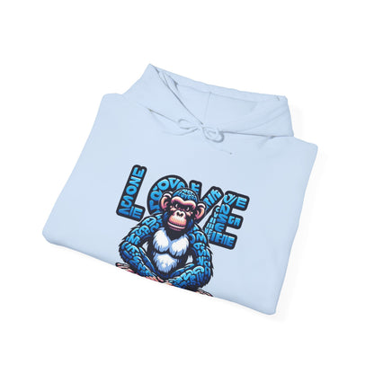 Designer Love Monkey Hoodie - Cool Graphic Animal Top, Ideal for Casual Outfits, Designer Hoodie