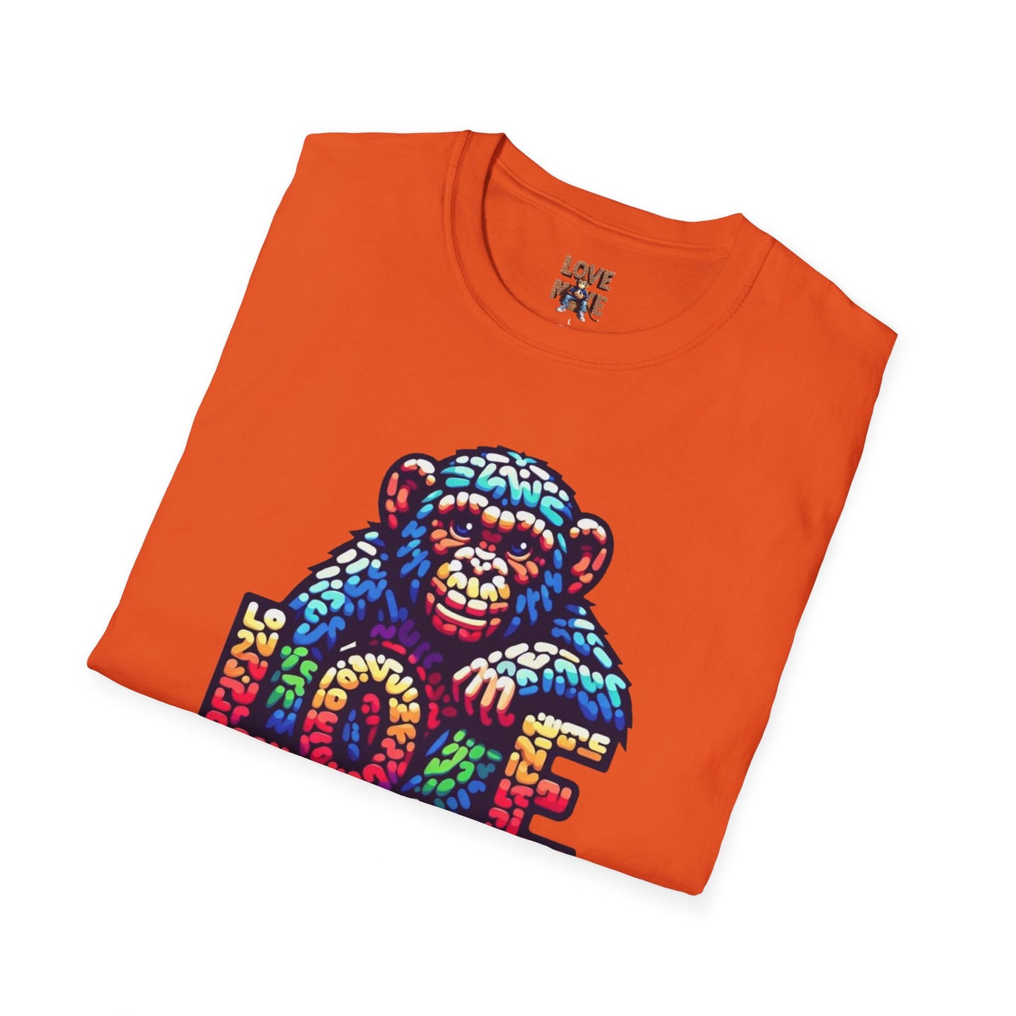 Love Monkey T-Shirt - Unisex Softstyle Tee - Playful Everyday Wear - Great Gift for Him & Her