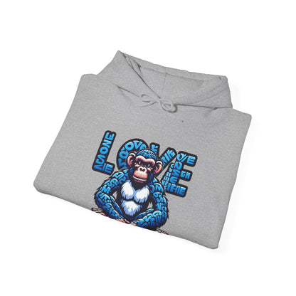 Designer Love Monkey Hoodie - Cool Graphic Animal Top, Ideal for Casual Outfits, Designer Hoodie