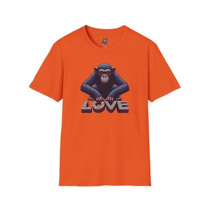 T-shirt - Funky & Stylish Love Monkey Design, Casual Wear for Trendy Fashion Lovers, Perfect Gift for Friends